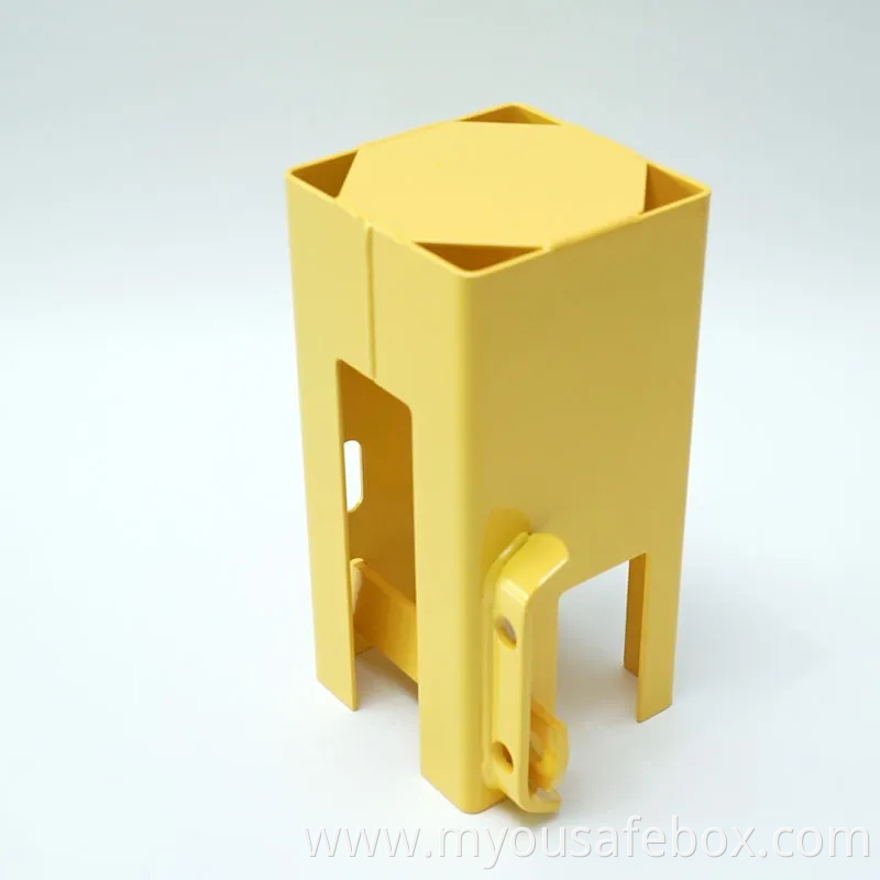 Durable Yellow Square Powder Coated Trailer Hitch Lock, Trailer Tow Coupler Hitch Lock, Safe Trailer Towing RV Accessory